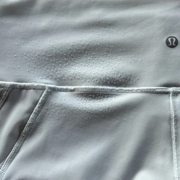 LULULEMON Wunder Under HR Crop 21” Mesh White Size 12 - Picture 7 of 10